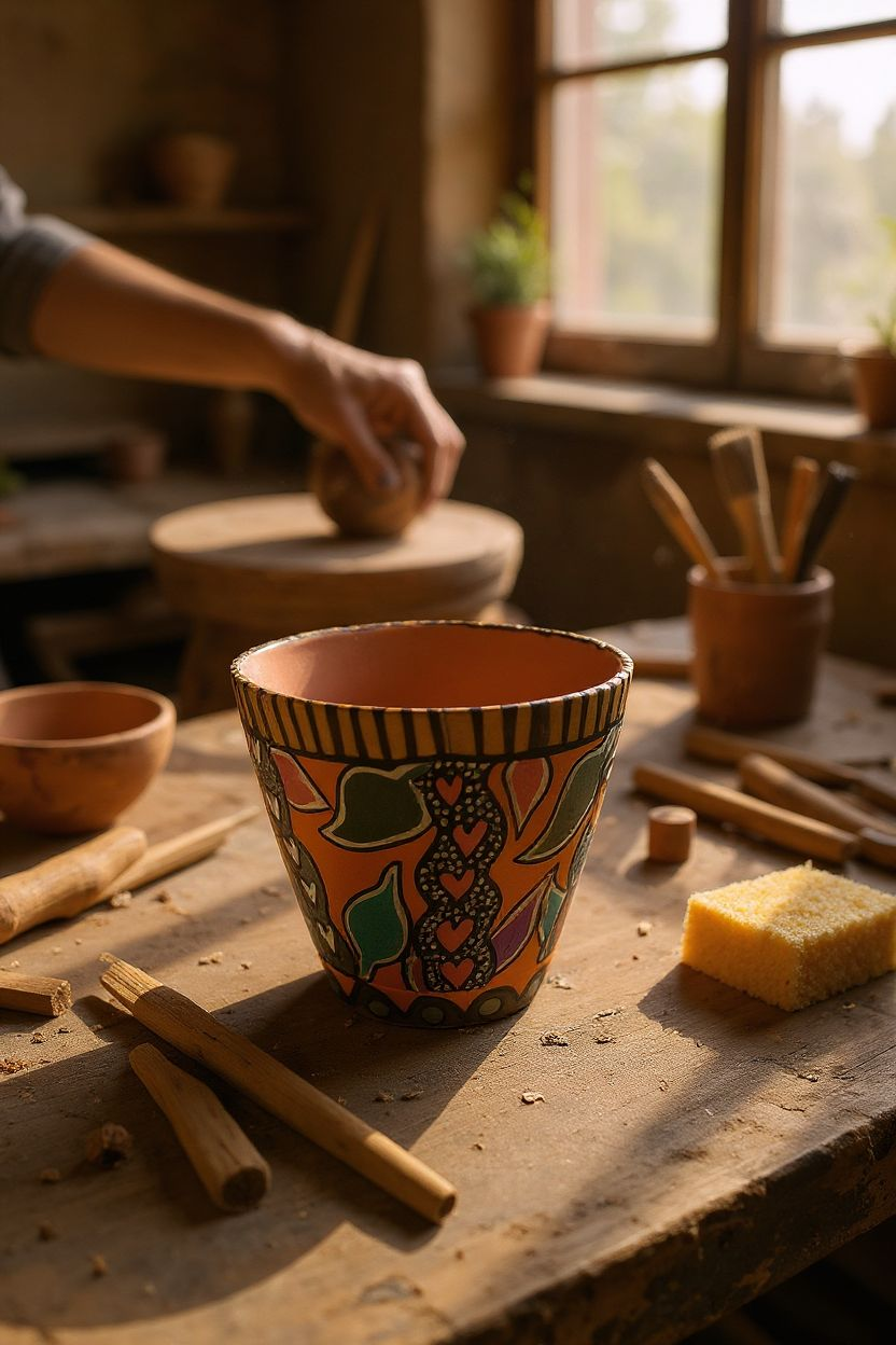 Handpainted  Mini Flower Pots