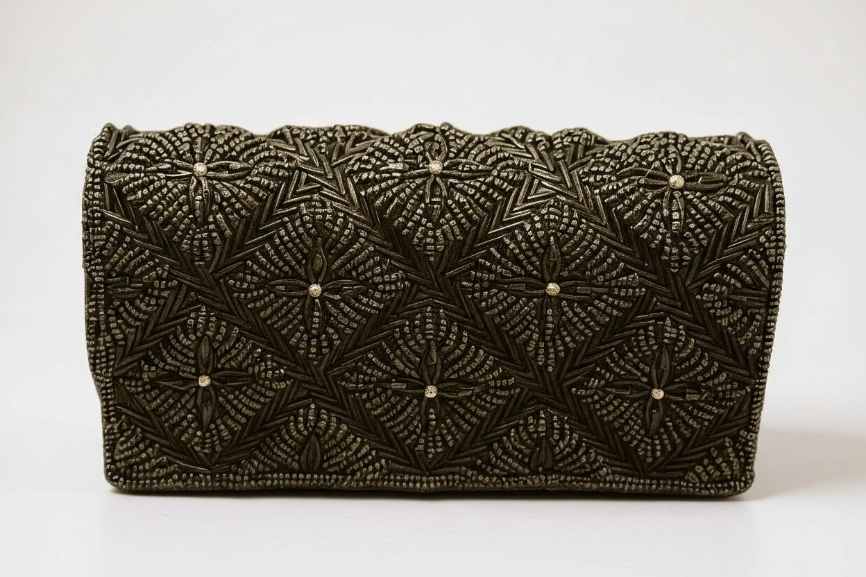Upcycled Gold Beaded Evening Purse