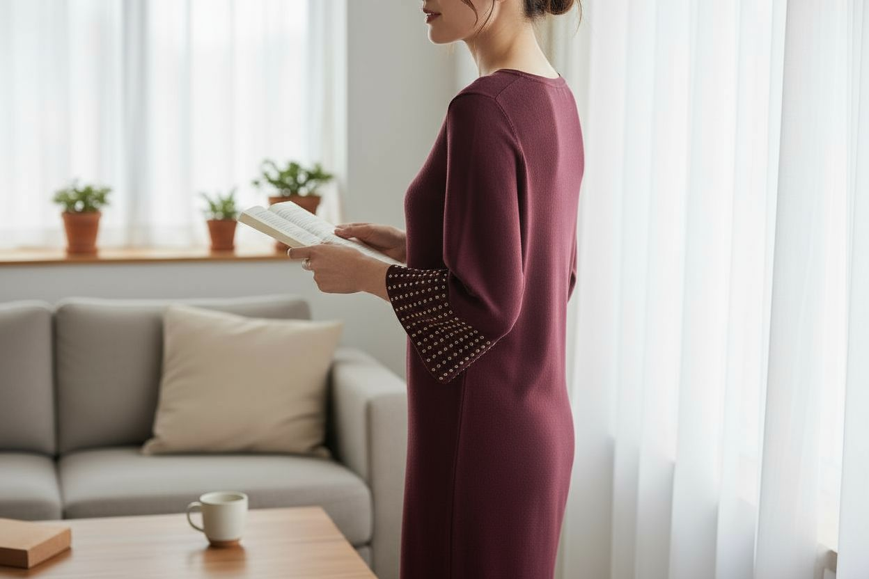 Up-cycled Maroon Fall Dress